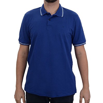 Camisa Polo Masculina Ogochi Essencial Slim Azul - 007490006