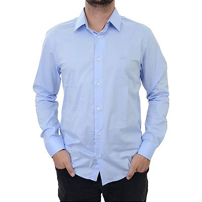 Camisa Masculina King&Joe Slim Azul Claro - CS21201