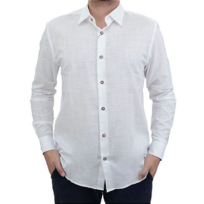 Camisa Masculina Ogochi ML Concept Slim Branca - 00149