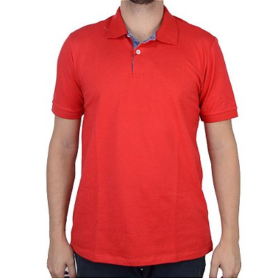 Camisa Polo Masculina Ogochi MC Essencial Slim Vermelha 0070