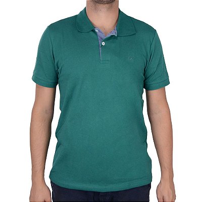 Camisa Polo Masculina Ogochi MC Slim Verde - 007000