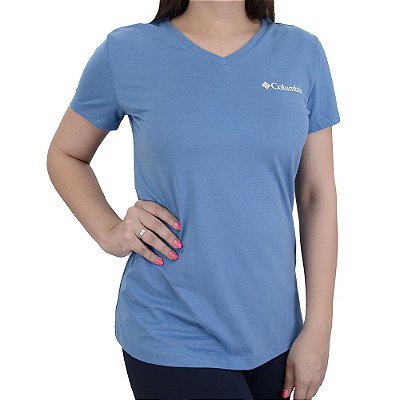 Camiseta Feminina Columbia MC Basic Azul - 3204