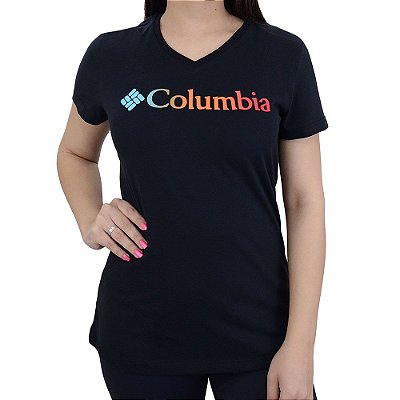Camiseta Feminina Columbia MC Sun Trek Preta - 3210