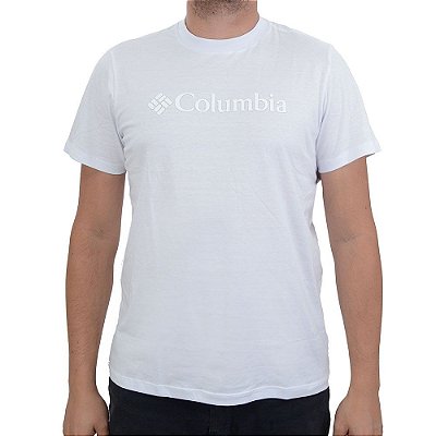 Camiseta Masculina Columbia MC Basic Logo II Branded Branca