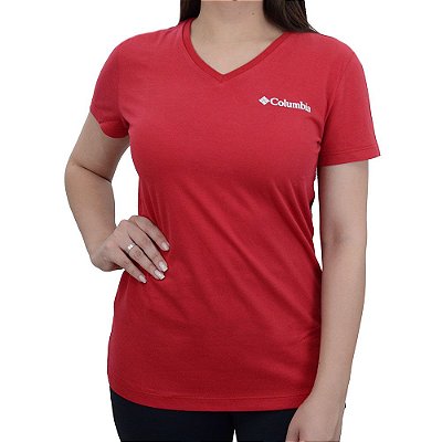 Camiseta Feminina Columbia Basic Vermelha - 3204
