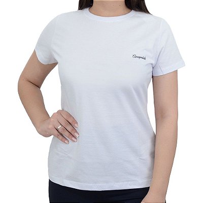 Camiseta Feminina Aeropostale MC Silkada Branca - 9890182
