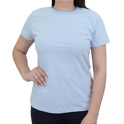 Camiseta Feminina Aeropostale MC Silkada Azul Claro - 989018