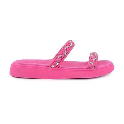 Sandália Feminina Moleca Birken Strass Pink - 5469