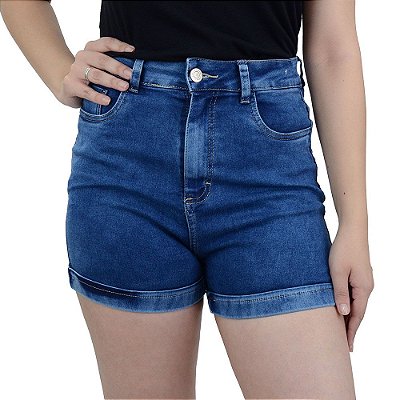 Shorts Jeans Feminino Sawary Azul - 275564