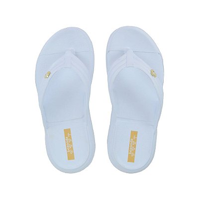 Chinelo Feminino Boaonda Alana Branco Shine - 2312