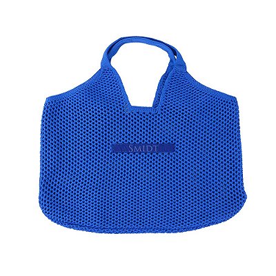 Bolsa Feminino Smidt Ombro Bag Grande Crochê Azul - 001