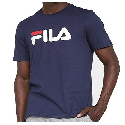 Camiseta Masculina Fila MC Letter Premium III Marinho - F11L