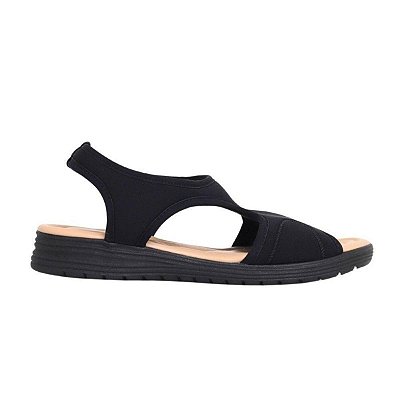 Sandália Feminina Comfortflex Anabela Preta - 2351402-0004