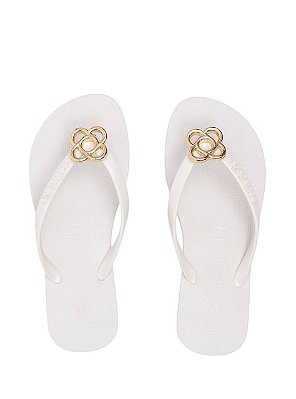 Chinelo Feminino Petite Jolie Branco Off - PJ6979
