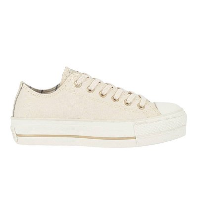 Tênis Feminino Converse Chuck Taylor Plataforma Bege CT2828