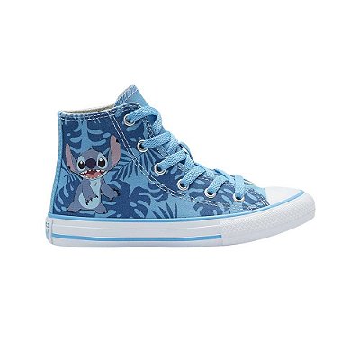 Tênis Infantil Converse All Star Chuck Taylor Disney Stitch Cano Alto - CK12980