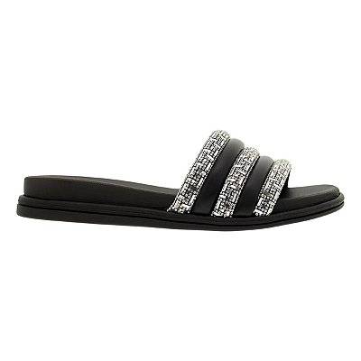 Chinelo Feminino Beira Rio Preto e Prata - 8528