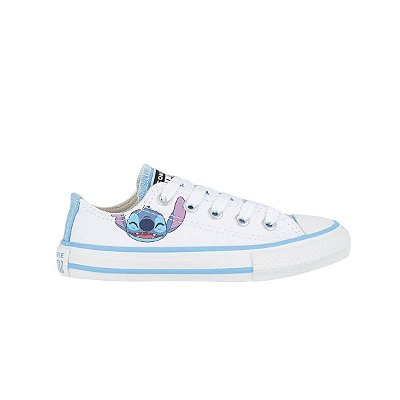 Tênis Infantil Converse All Star Chuck Taylor Ox Disney Stitch Branco - CK1299