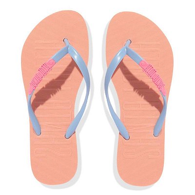 Chinelo Feminino Santa Lolla Flip Flop Azul Pêssego - 06BC