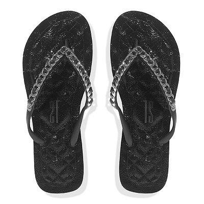 Chinelo Feminino Santa Lolla Matelassê Corrente Preto - 0106