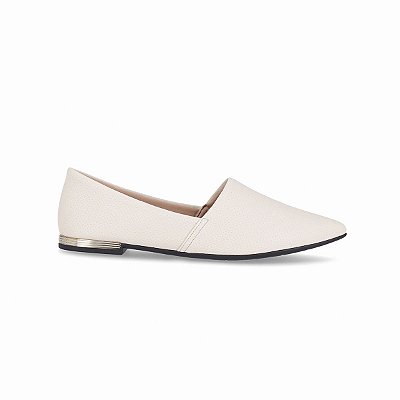 Sapatilha Feminina Piccadilly Bico Fino Branca Off - 274074