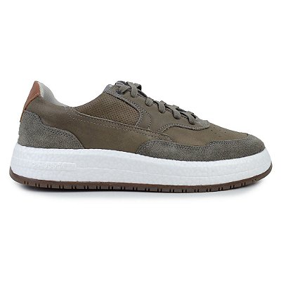 Sapatênis Masculino Democrata Drake Pulse Cinza - 600101