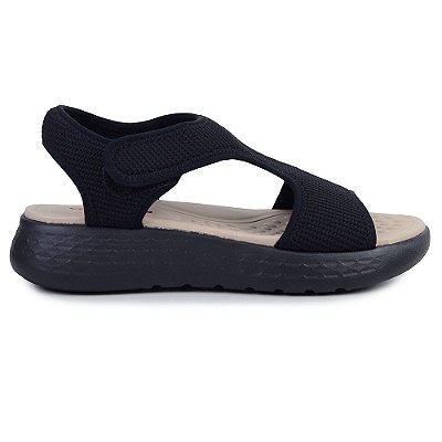 Sandália Feminina Comfortflex Lycra Preta - 2547304