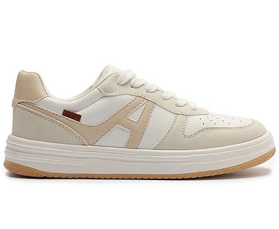 Tênis Feminino Anacapri Eco Play Casual Branco Bege - C30628