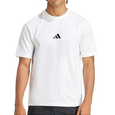Camiseta Masculina Adidas MC Small Logo Branca - JF1092