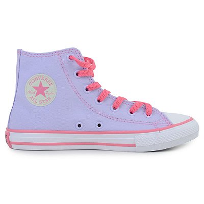 Tênis Infantil Converse All Star Side Zip Lilás - CK1250