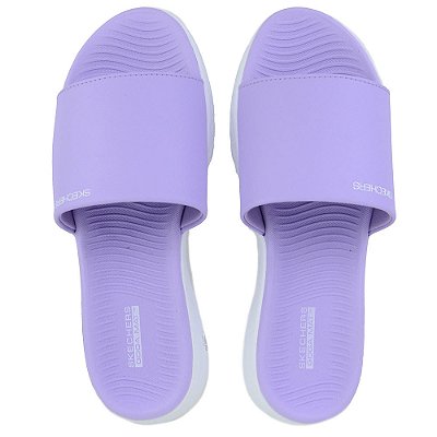 Chinelo Feminino Skechers Slide On-the-go 600 Lilás 140727BR