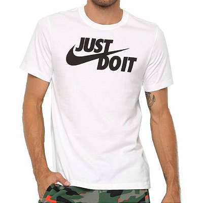 Camiseta Masculina Nike MC Just do It Branca - AR50