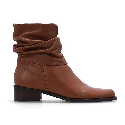 Bota Feminina Luz da Lua Cano Baixo Marrom Ambar - 5246