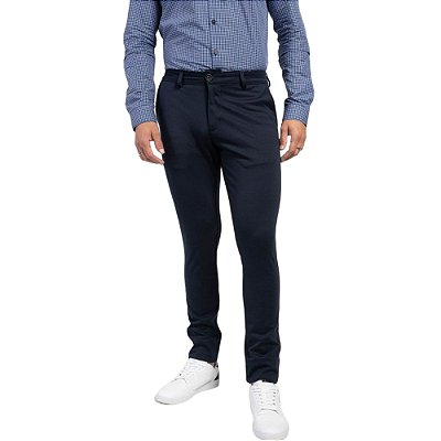 Calça Social Masculina Docthos Alfaiataria Marinho - 210319