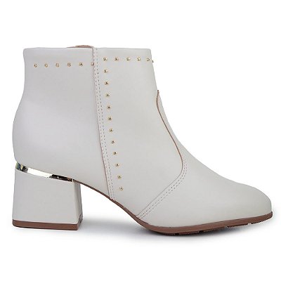 Bota Feminina Modare Salto Baixo Branca Off - 7082
