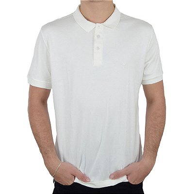Camisa Polo Masculina Docthos Slim Algodão Pima Off White - 9766