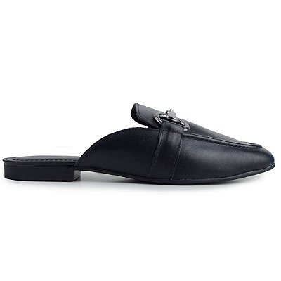 Mule Feminino Santa Lolla Couro Preto - 079F