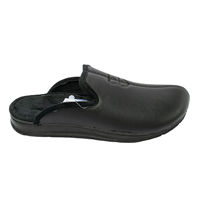 Pantufa Masculina Pegada Mule Microfibra Preta - 1660