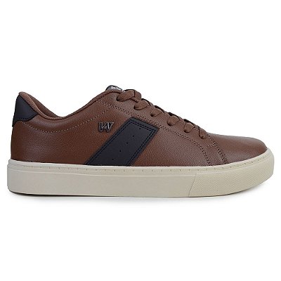 Sapatênis Masculino West Coast Couro Force Marrom - 3130