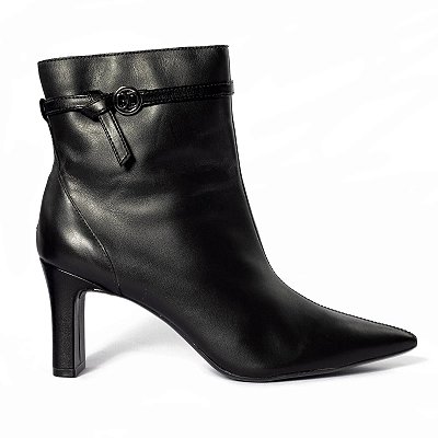 Bota Feminina Giulia Domna Monaco Couro Preta - 593003