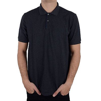Camisa Polo Masculina Ogochi Slim Piquet Cinza - 0011