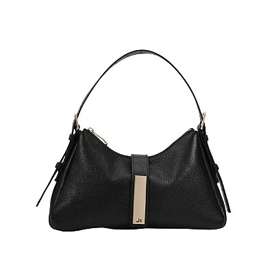 Bolsa Feminina Jorge Bischoff Ombro Couro Preta - JBGF01316