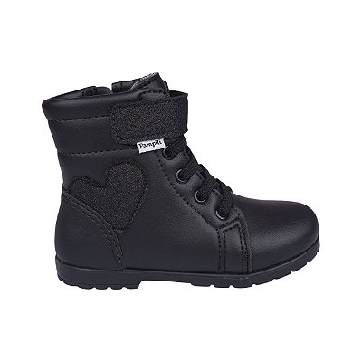 Bota Infantil Feminina Pampili Preta - 14109
