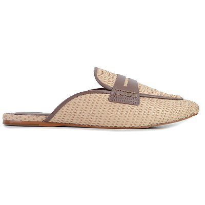 Mule Feminino Carrano Palha Bege Natural - 80500