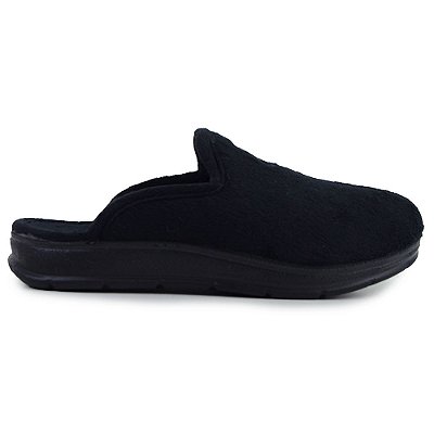 Pantufa Infantil Masculino Pegada Peluciada Preta - 3660