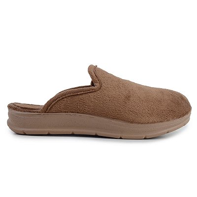 Pantufa Infantil Masculino Pegada Peluciada Marrom - 3660