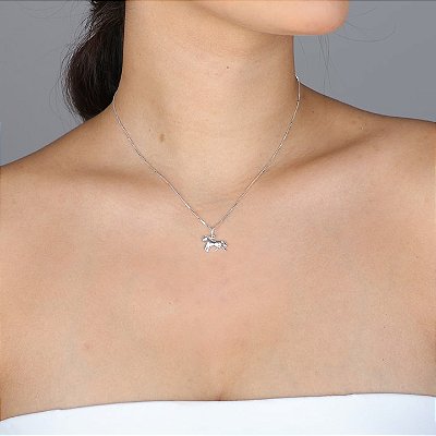 Colar cavalo prata 925