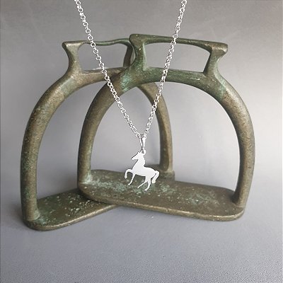 Colar cavalo prata 925