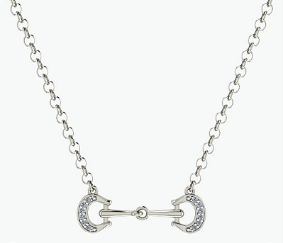 Colar bridão vintage cravejado prata 925 banhado a ouro