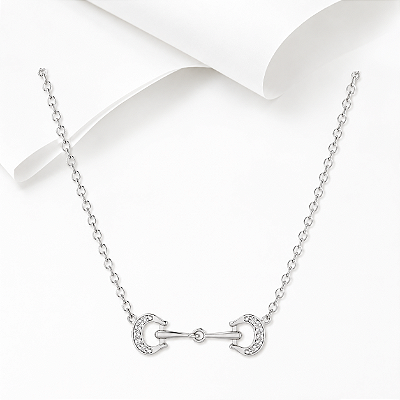Colar bridão vintage cravejado prata 925 banhado a ouro